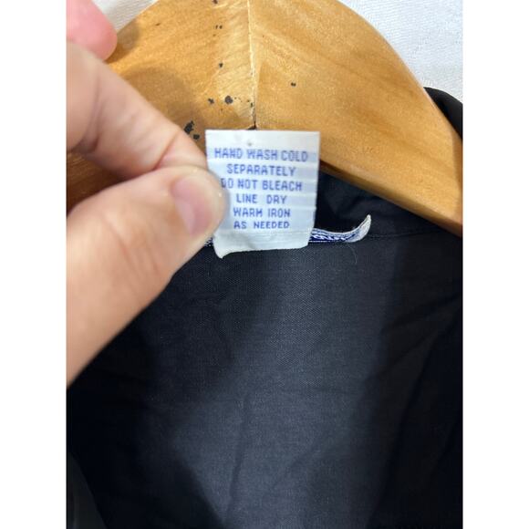 Anna and Frank Button Up Large Black 100% Silk Boxy - Picture 8 of 11